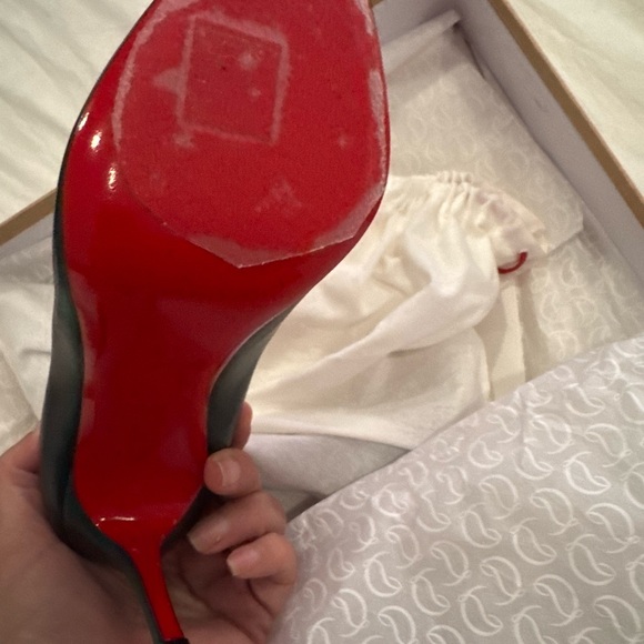 Christian Louboutin Black Stilettos with Red Soles - Picture 2 of 3